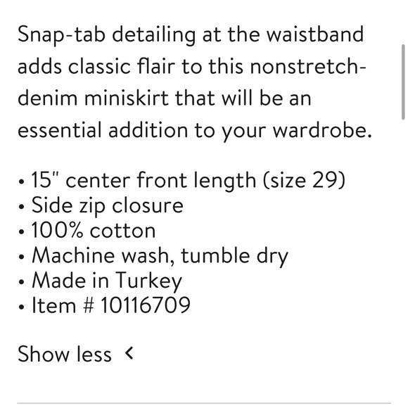 We The Free denim mini skirt size 32 - Picture 6 of 6